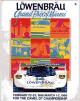 Programme Cover - Miami Grand Prix IMSA GTO 1986