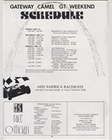 Schedule of Events - Mid-America 100 Miles 1977