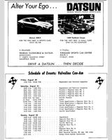 Schedule of Events - Can-Am Mid-Ohio 1971