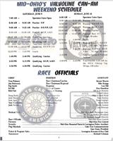 Schedule of Events - Can-Am Mid-Ohio 1979