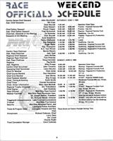 Schedule of Events - Can-Am Mid-Ohio 1980
