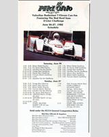 Schedule of Events - Can-Am Mid-Ohio 1982