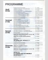 Schedule of Events - Italian GT Monaco [Division IV] 1993