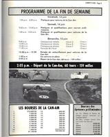 Schedule of Events - Can-Am Mont-Tremblant 1969
