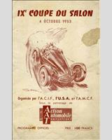 Programme Cover - Coupes du Salon 1953