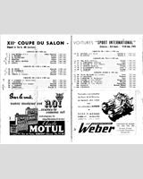 Entry List - XIIe Coupe du Salon - Voitures Sport International 1956
