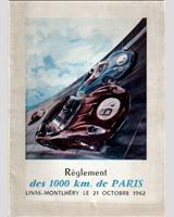Programme Cover - Paris 1000 Kilometres 1962