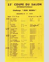 Entry List - Coupes du Salon 1969