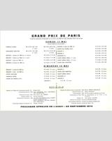 Schedule of Events - GP Paris [GT] 1974