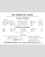 Schedule of Events - Coupes de l'AGACI [GT] 1974