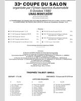 Schedule of Events - National Montlhéry [Gr.4/Gr.5/Gr.6] 1980