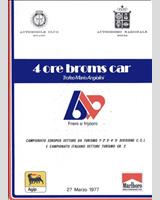 Programme Cover - Monza 4 Hours 1977