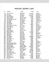Entry List - Preliminary Mosport [Novice] 1964