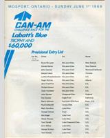 Entry List - Can-Am Mosport 1969