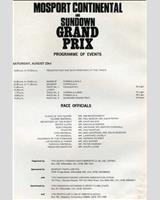 Schedule of Events - 6 h Mosport 1969
