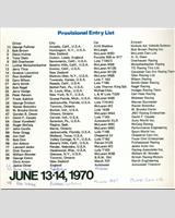 Entry List - Can-Am Mosport 1970