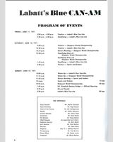 Schedule of Events - Can-Am Mosport 1971