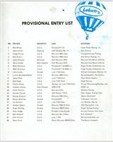Entry List - Can-Am Mosport 1972