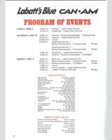 Schedule of Events - Can-Am Mosport 1972