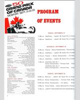 Schedule of Events - GP Canada 1973