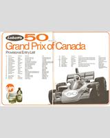 Entry List - GP Canada 1974