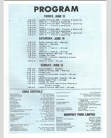Schedule of Events - Mosport 100 Miles 1975