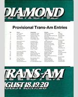 Entry List - Trans-Am Mosport 1978