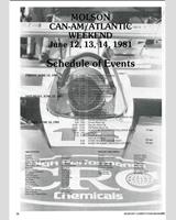 Schedule of Events - Can-Am Mosport 1981