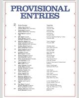 Entry List - Mosport 1000 Kilometres 1984