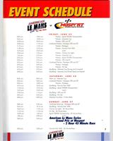 Schedule of Events - American Le Mans Series Mosport 1999