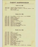 Schedule of Events - Interserie Most 1983