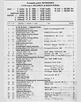 Entry List - Interserie Most 1985