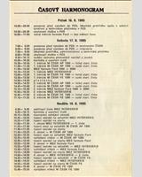 Schedule of Events - Interserie Most 1985
