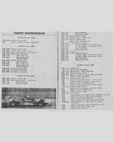 Schedule of Events - Interserie Most 1986