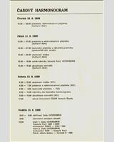 Schedule of Events - Interserie Most 1989