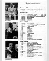 Schedule of Events - Interserie Most 1990