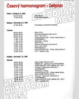 Schedule of Events - Interserie Most 1994