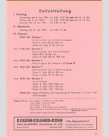 Schedule of Events - Eifelrennen Nürburgring 1950