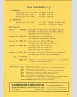 Schedule of Events - Eifelrennen Nürburgring 1951