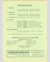Schedule of Events - Eifelrennen Nürburgring 1956