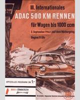 Programme Cover - Nürburgring 500 Kilometres 1962