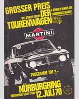 Programme Cover - Nürburgring 6 Hours 1970