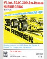 Programme Cover - Nürburgring 300 Kilometres 1971