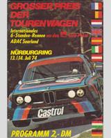 Programme Cover - Nürburgring 6 Hours 1974