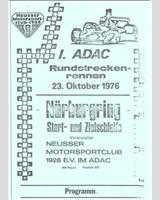 Programme Cover - Nürburgring Neuss 1976
