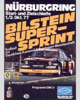 Programme Cover - DRM Nürburgring Supersprint 1977