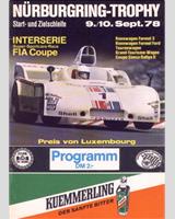 Programme Cover - Nürburgring Trophy [T/GT] 1978