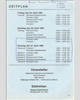 Schedule of Events - DRM Nürburgring Eifelrennen 1980