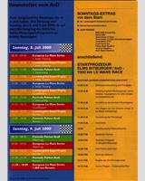 Schedule of Events - Nürburgring 1000 Kilometres 2000
