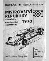 Programme Cover - M ČSSR Olomouc 1970